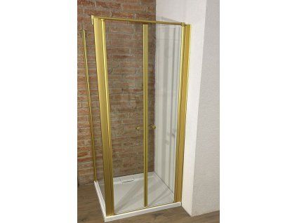 Obdélníkový sprchový kout Komfort kombi GOLD 100 x 90 cm