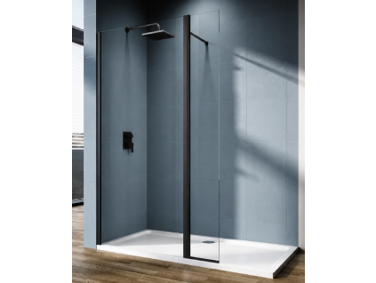 Walk-In Easy plus black sprchová zástěna 90+30x200 cm