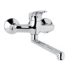 SONÁTA - Baterie dřezová nástěnná 150 mm s ramínkem plochým rovným - 210 mm, kartuše 40 mm tříkroková (CB302N) | czkoupelna
