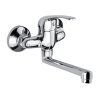 Lila dřezová baterie nástěnná 150 mm s ramínkem plochým rovným 210 mm (CBEE302) | czkoupelna