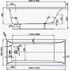 Hydromasážní vířivá obdélníková vana Kombi Pneu 170 x 75 cm nakres