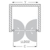 Sprchové dveře jednokřídlé 100 cm LLDO1 nákres