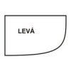 Masážní vířivá asymetrická vana Kombi elektronické ovládání 160 x 100 cm levá vana