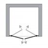 Komfort T2 70 - sprchové dvoukřídlé dveře 66-71 cm nákres