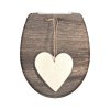 Duroplastové sedátko Wood Heart se zpomalovacím mechanismem SOFT-CLOSE