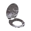 WC sedátko Grey Steel 80123  se zpomalovacím mechanismem SOFT-CLOSE otevřené