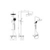 technciky nakresKielle Aura Sprchový set s termostatem 260 mm, 3 proudy, bílá