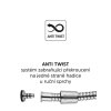 Sprchová hadice černá, matná 150 cm, systém zabraňující překroucení,  CB111Banti twist
