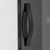 Čtvrtkruhová zástěna 90 GELCO SIGMA SIMPLY BLACK 900x900 mm GS5590B madlo