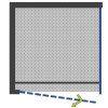D1 Kombi Black 90x90x190 cm - čtvercová sprchová zástěna nákres otevirání dveří