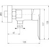 NIL - zlatá - lesklá - Vodovodní baterie sprchová NL181.5Z nakres